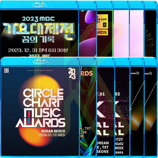 Blu-ray 2023 Music Awards 12枚Set AAA/ THE FACT/ KBS/ MAMA/ MELON/ SBS/ MBC/ Golden Disk/CIRCLE CHART K-POP ブルーレイ