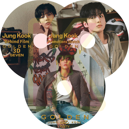 K-POP DVD バンタン JUNGKOOK 2023 PV/TV & BEHIND FILM & Promotion Sketch 3枚SET JUNGKOOK ジョングク BANGTAN KPOP DVD