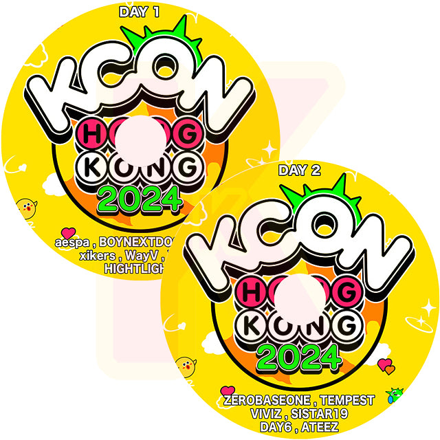 K-POP DVD KCON 2024 IN HONGKONG 1-2DAY 2枚SET 2024.03.30/31 - aespa BoyNextDoor TWS Xikers WayV ATEEZ ZEROBASEONE 他 - CON KPOP DVD