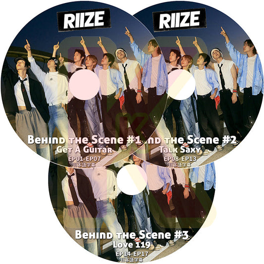 K-POP DVD RIIZE 'Get A Guitar' Behind The Scene 3枚SET EP01-EP17 日本語字幕あり RIIZE ライズ ショウタロウ ウンソク ソンチャン ウォンビン スンハン ソヒ アントン 韓国番組収録DVD RIIZE KPOP DVD