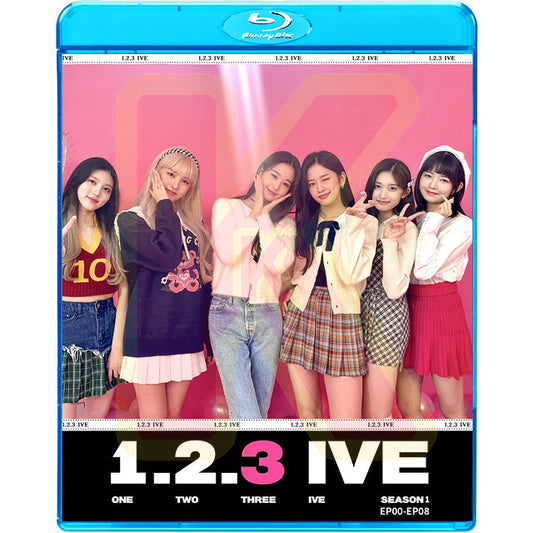 Blu-ray IVE 1.2.3 SEASON1 EP00-EP08 日本語字幕あり IVE アイブ ユジン ガウル レイ ウォニョン リズ イソ 韓国番組 IVE KPOP DVD