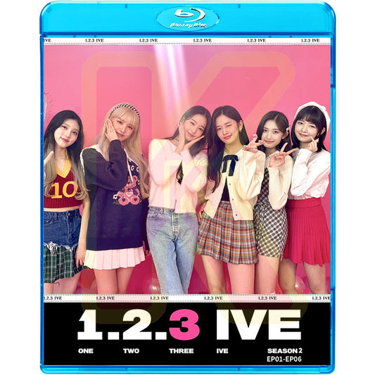 Blu-ray IVE 1.2.3 SEASON2 EP00-EP06 日本語字幕あり IVE アイブ ユジン ガウル レイ ウォニョン リズ イソ 韓国番組 IVE KPOP DVD