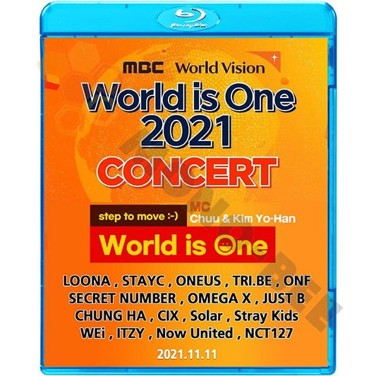 [K-POP Blu-ray] MBC 2021 World is One 2021 CONCERT 2021.11.11 NCT 127/Stray Kids/ATTEZ/ONF/LOONA /ITZY etc [K-POP Blu-ray] - mono-bee