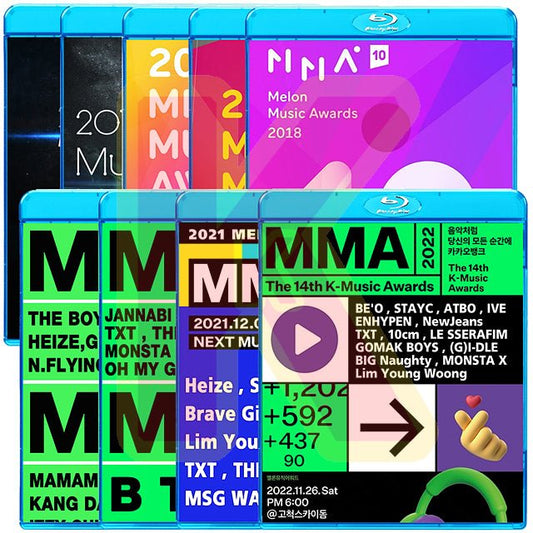 【K-POP Blu-ray] MELON MUSIC AWARDS 2014 - 2022 9枚セット - ENHYPEN/TXT/THE BOYZ/IU/STAYC/TXT/Heize etc【K-POP Blu-ray] - mono-bee
