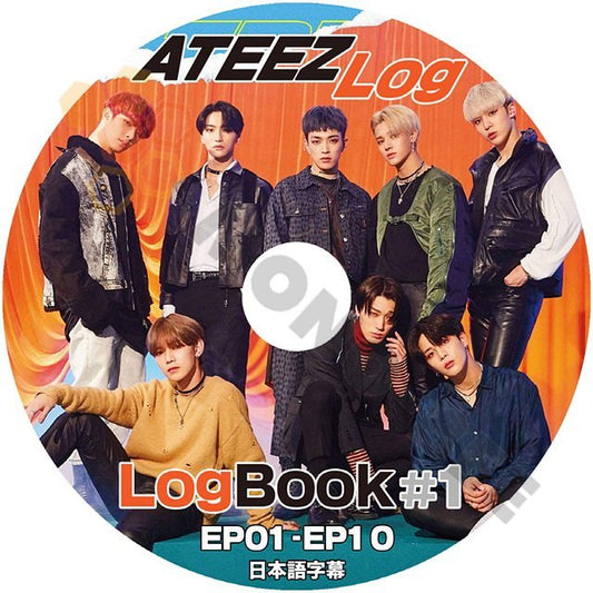 [K-POP DVD] ATEEZ LOG LOG BOOK #1 EP01 - EP10 日本語字幕あり ATEEZ エーティーズ 韓国番組収録DVD ATEEZ KPOP DVD - mono-bee