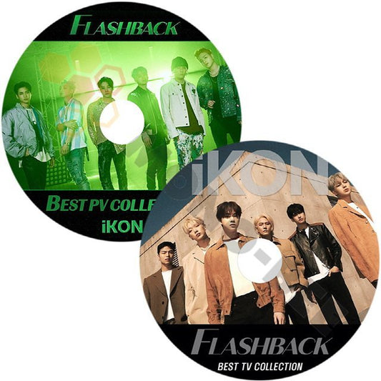 [K-POP DVD] iKON 2022 BEST PV / TV COLLECTION 2 枚セット- FLASHBACK - iKON アイコン PV/TV KPOP DVD - mono-bee