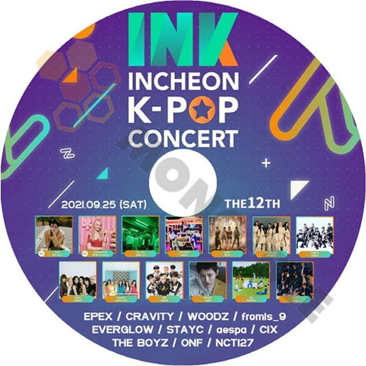 K-POP DVD INCHEON K-POP CONCERT The12th 2021.09.25 EPEX/CRAVITY/WOODZ/froims-9/EVERGLOW/aespa/STAYC/NCT127 KPOP DVD - mono-bee