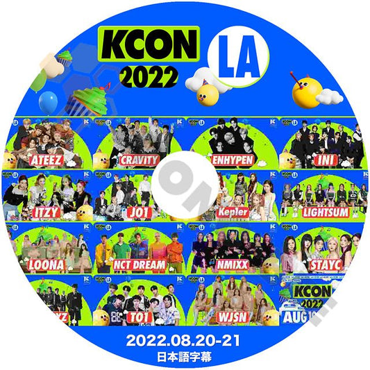 K-POP DVD KCON 2022 LA 2022.08.20 - 2022.08.21 日本語字幕あり ATEEZ CRAVITY ENHYPEN INI ITZY JO1 Kep1er LIGHTSUM LOONA NCT NMIXX STAYC THE BOYZ TO1 WJSN - mono-bee
