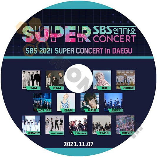 【K-POP DVD] SBS 2021 SUPER CONCERT in DAEGU 2021.11.07 NCT 127/B1A4/ATTEZ/TXT/OH MY GIRL/2AMetc【K-POP DVD] - mono-bee
