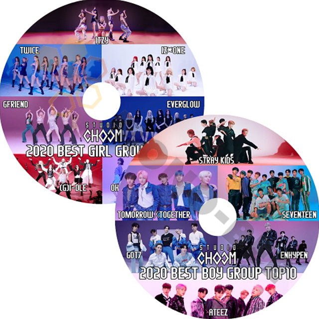 [K-POP DVD] STUDIO GHOOM -2020 BEST GIRL GROUP ,BOY GROUP TOP10 2枚SET [K-POP DVD] - mono-bee