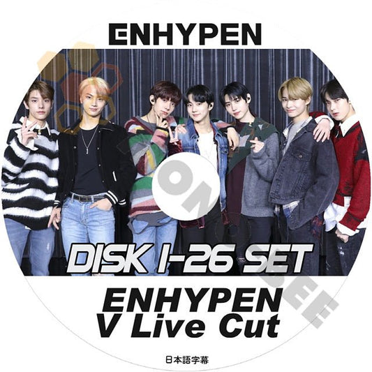 【K-POP DVD】ENHYPEN エンハイプン V Live Cut DISK 1-26 26枚 SET (日本語字幕有) - ENHYPEN エンハイプン 韓国番組収録DVD - mono-bee