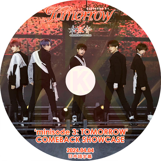K-POP DVD TXT 2024 miniside3 TOMORROW Comeback Showcase 2024.04.04 日本語字幕あり トゥモローバイトゥゲザー  韓国番組 TXT KPOP DVD