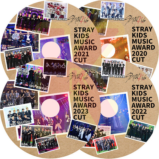 K-POP DVD Stray Kids CUT 2020-2023 MUSIC Awards 4枚Set - MAMA/GDA/KBS/SBS/MBC/TMA - Stray Kids ストレイキッズ キムウジン バンチャン イミンホ ソチャンビン ファンヒョンジン ハンジソン イフィリックス キムスンミン ヤンジョンイン 韓国番組 Stray Kids KPOP DVD