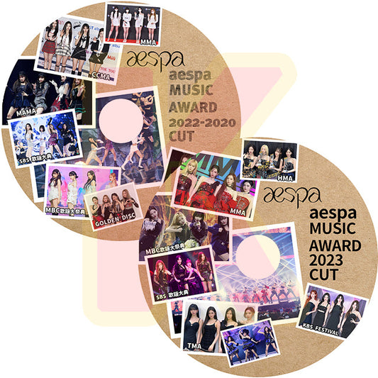 K-POP DVD aespa CUT 2020-2023 MUSIC Awards 2枚Set - MMA/MBC/KBS/SBS/HMA/AAA/TMA - aespa エスパ カリナ ジゼル ウィンター ニンニン 韓国番組 aespa KPOP DVD