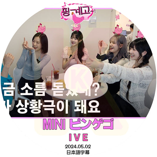 K-POP DVD MINI ピンゲゴ IVE編 2024.05.02 日本語字幕あり IVE アイブ 韓国番組 KPOP DVD