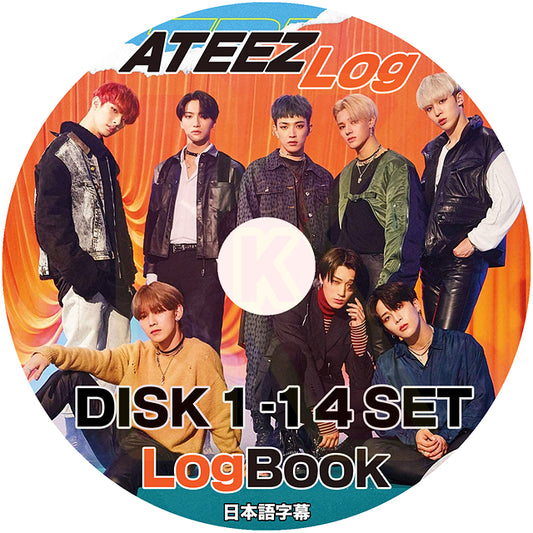K-POP DVD ATEEZ LOGBOOK 14枚SET EP01-EP140 日本語字幕あり ATEEZ エーティーズ  韓国番組 ATEEZ KPOP DVD