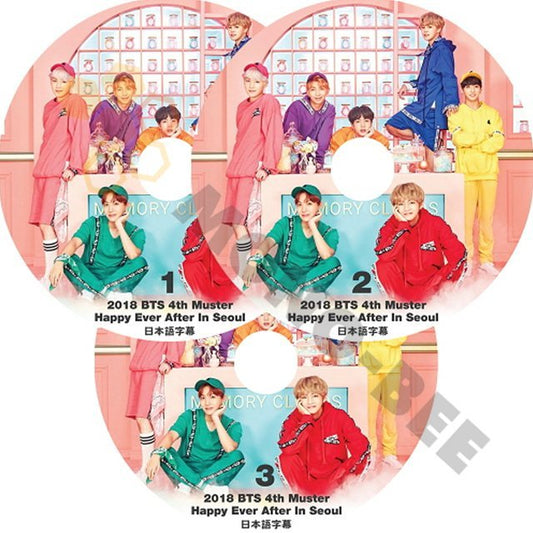 【K-POP DVD] BTS-2018 4Th Muster Fanmeeting 3枚SET-Happy Ever After In Seoul-BTS 防弾少年団 バンタン [K-POP DVD] - mono-bee