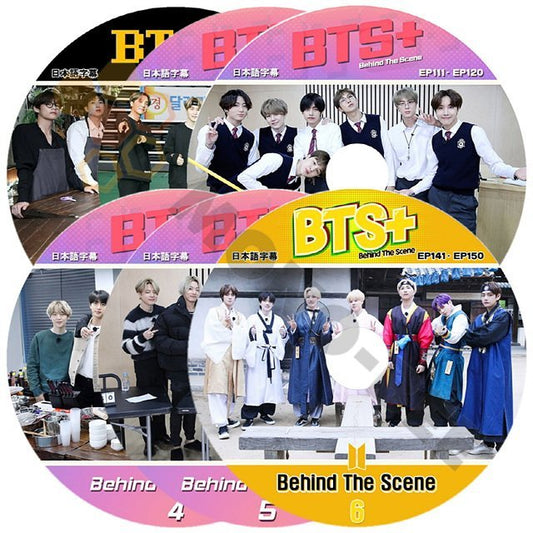 [K-POP DVD] BTS Behind The Scene #1- #6 EP91-EP150 6枚セット 日本語字幕あり 防弾少年団 バンタン 韓国番組 BANGTAN KPOP DVD - mono-bee