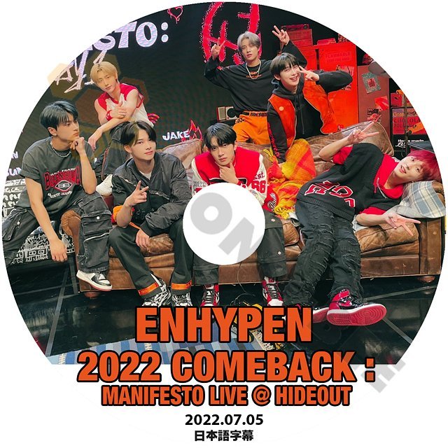 [K-POP DVD] ENHYPEN 2022 COME BACK : MANIFESTO LIVE @ HIDEOUT 日本語字幕あり 2022.07.05 ENHYPEN [K-POP DVD] - mono-bee