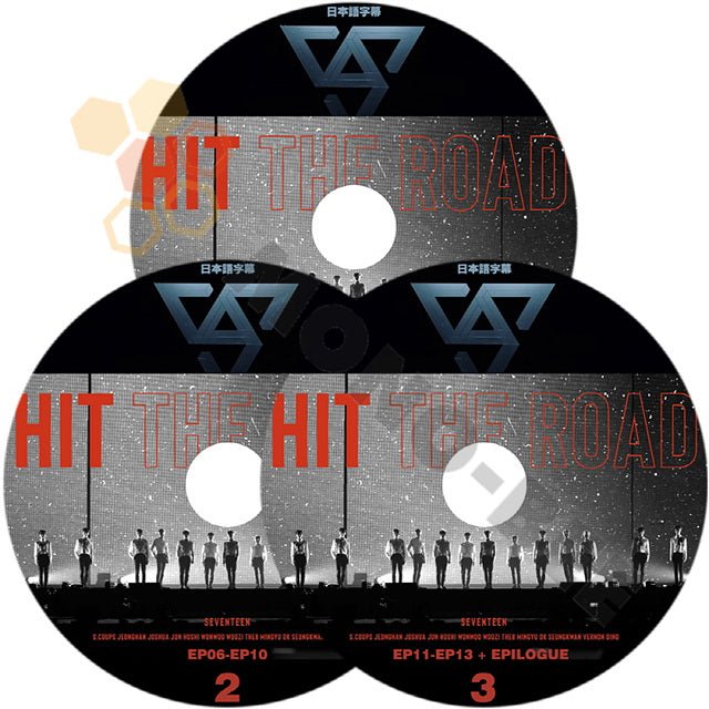 K-POP DVD SEVENTEEN HIT THE ROAD 3枚SET -EP01-EP13- 完日本語字幕あり セブンティーン セブチ 韓国番組収録DVD SEVENTEEN KPOP DVD - mono-bee