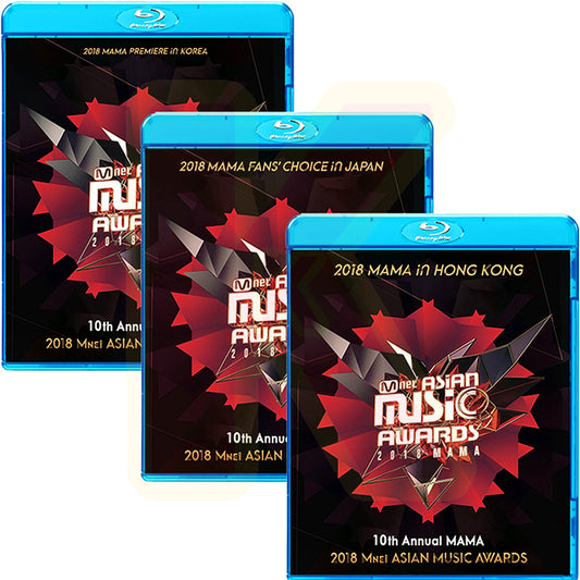 Blu-ray 2018 MAMA in JAPAN/ KOREA/ HONGKONG 3枚SET Mnet Asia Music Awards (2018.12.10-12.14) - 音楽番組収録 Awards ブルーレイ